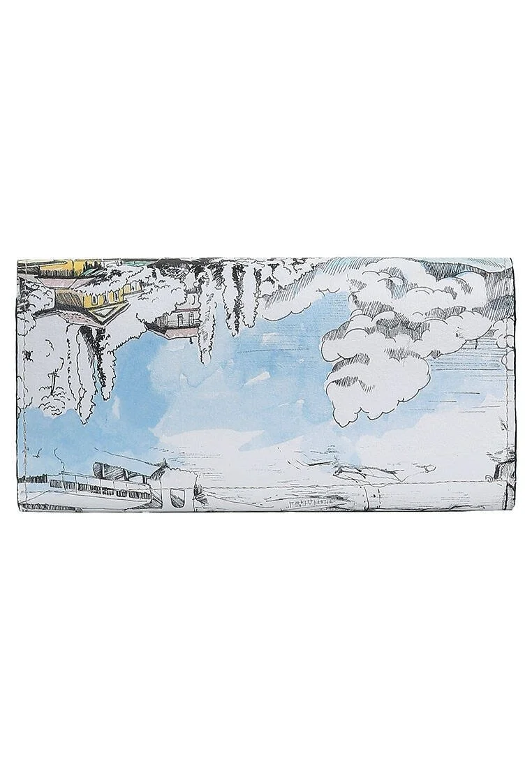 Femme Multicolore Portefeuille - Lago di Como Motif