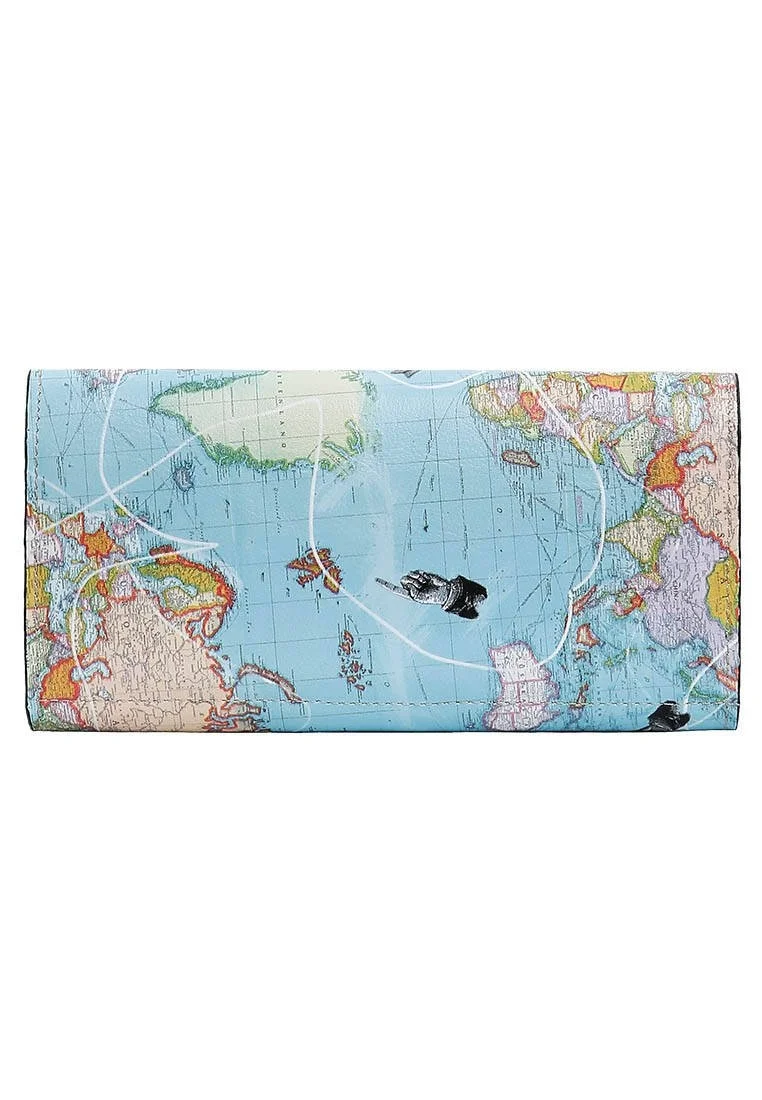 Femme Turquoise Portefeuille - Explore Motif