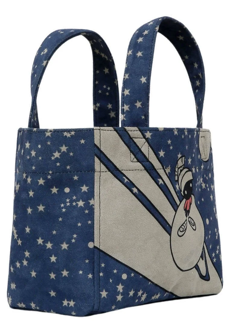 Femme Vegan Bleu Medium Tote Bag - Warner Bros Marvin the Martian Motif