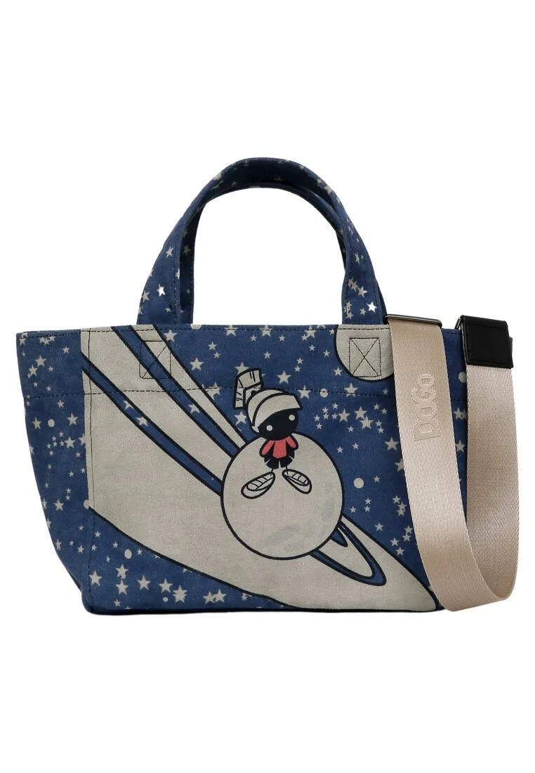 Femme Vegan Bleu Medium Tote Bag - Warner Bros Marvin the Martian Motif