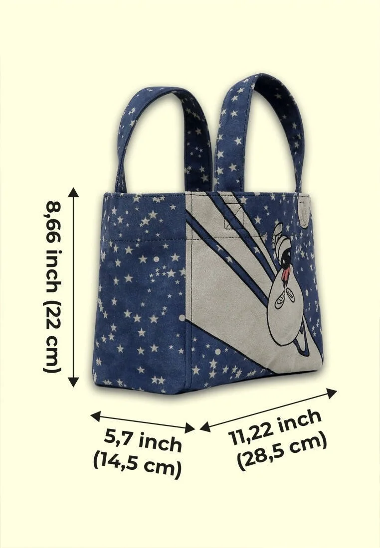 Femme Vegan Bleu Medium Tote Bag - Warner Bros Marvin the Martian Motif