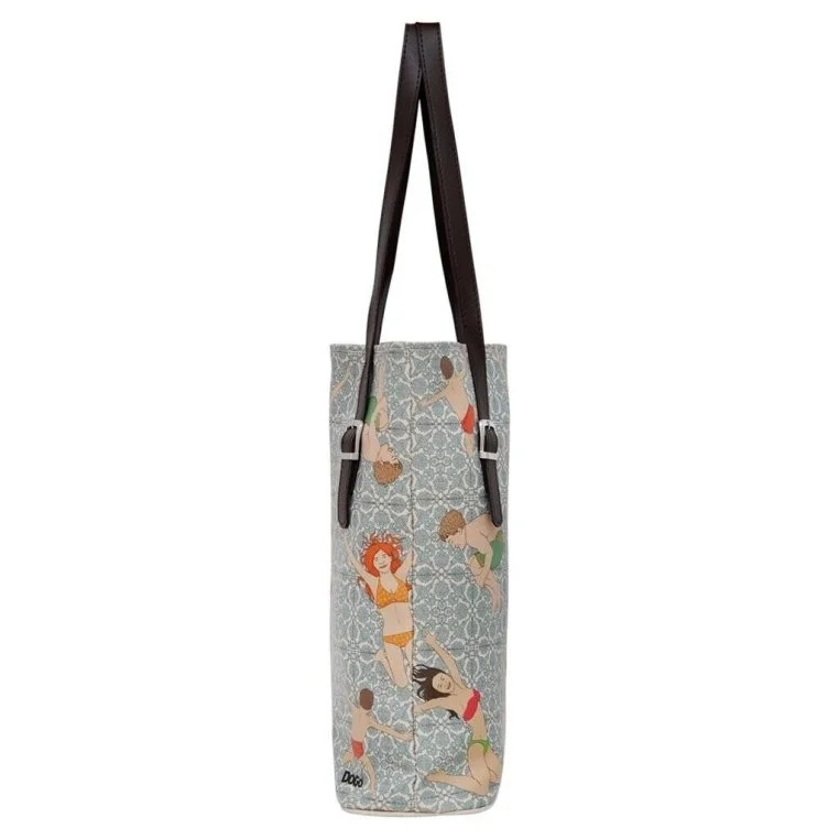 Femme Vegan Bleu Sac d'épaule - Summer Jump Motif