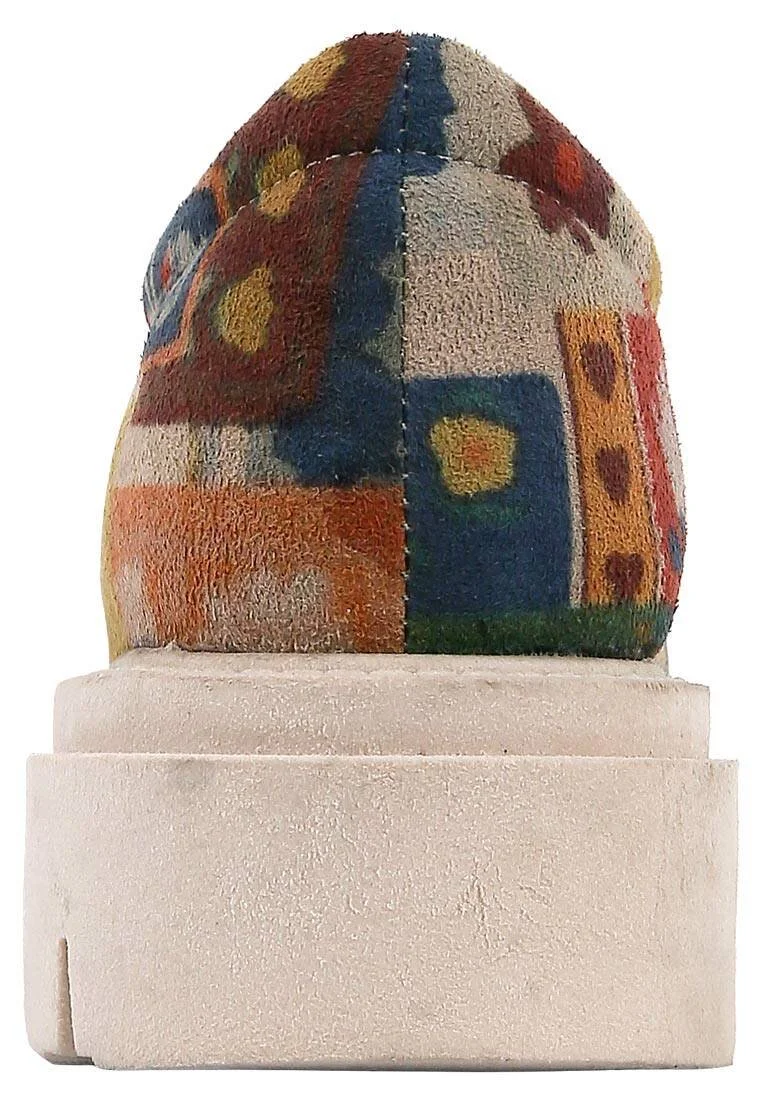 Femme Vegan Cream Mocassins - Anatolian Patterns Motif