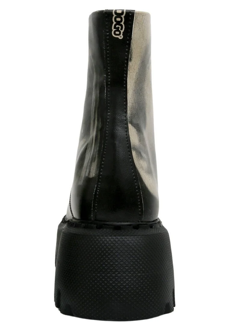 Femme Cuir Vegan Noir Bottes Longues - Girl With a Pearl Earring Motif