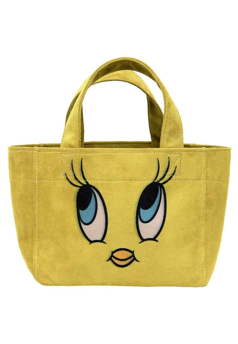 Femme Vegan Jaune Medium Tote Bag - Warner Bros Tweety Good Vibes Only Motif Femme Vegan Jaune Medium Tote Bag - Warner Bros Tweety Good Vibes Only Motif