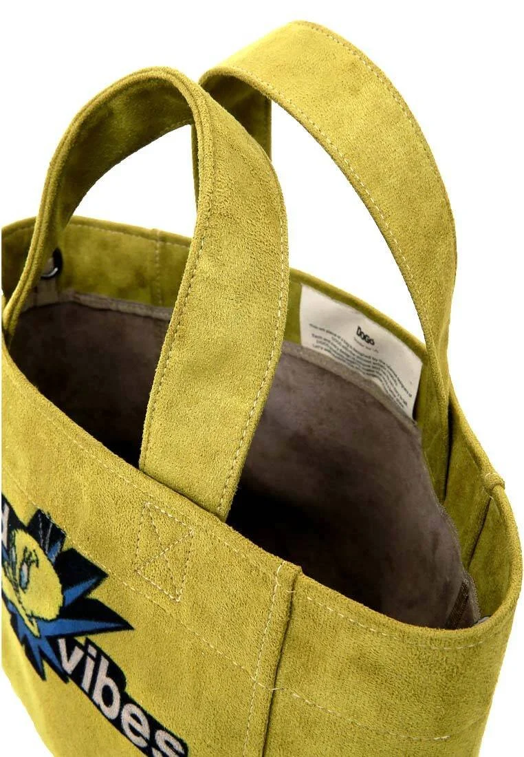 Femme Vegan Jaune Medium Tote Bag - Warner Bros Tweety Good Vibes Only Motif Femme Vegan Jaune Medium Tote Bag - Warner Bros Tweety Good Vibes Only Motif