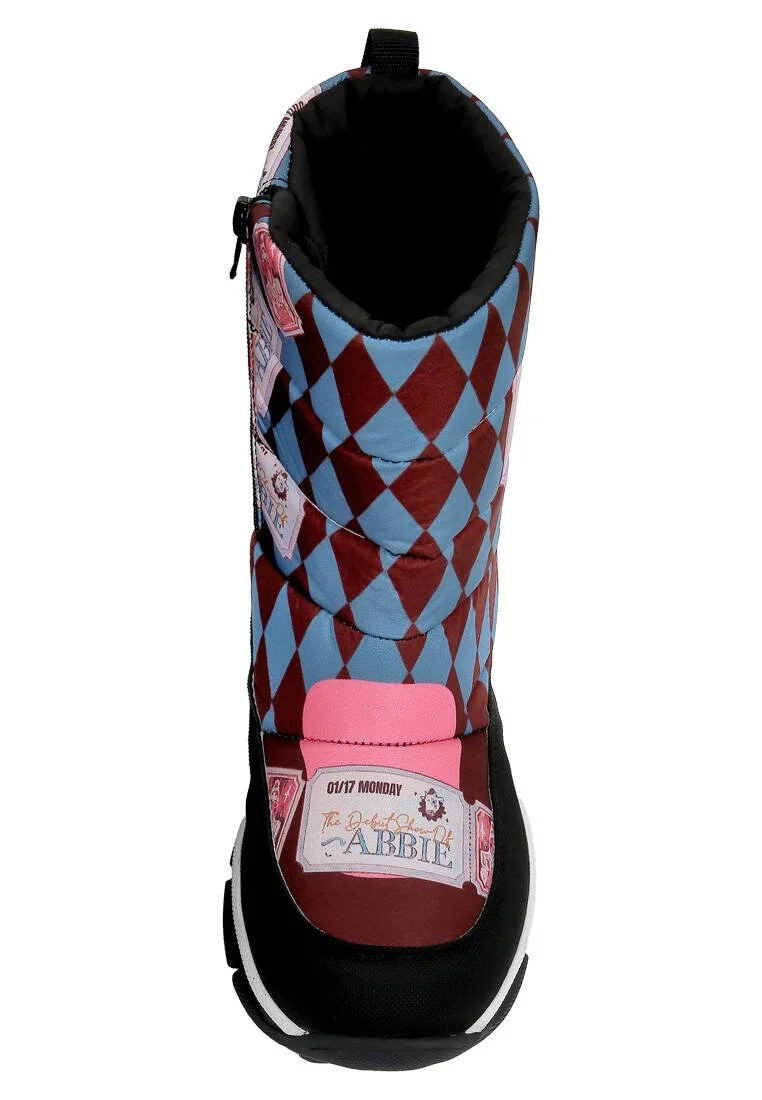 Femme Vegan Multicolore Bottes de Neige - Abbie Motif