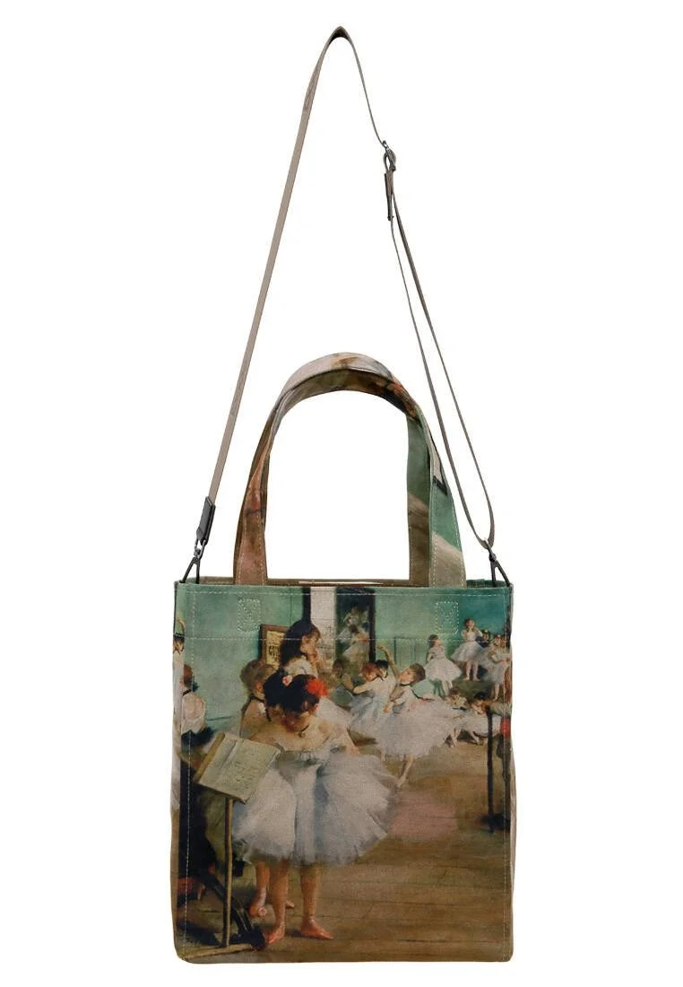 Femme Vegan Multicolore Large Tote Bag - La Classe de Danse Motif