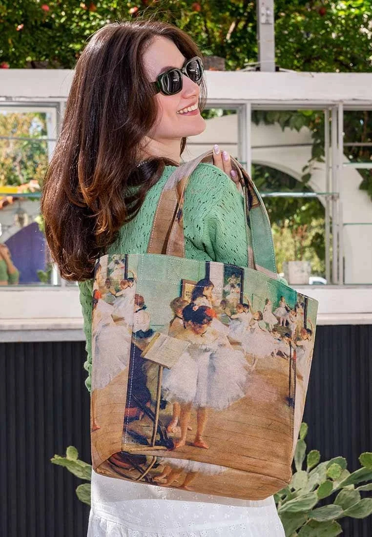 Femme Vegan Multicolore Large Tote Bag - La Classe de Danse Motif