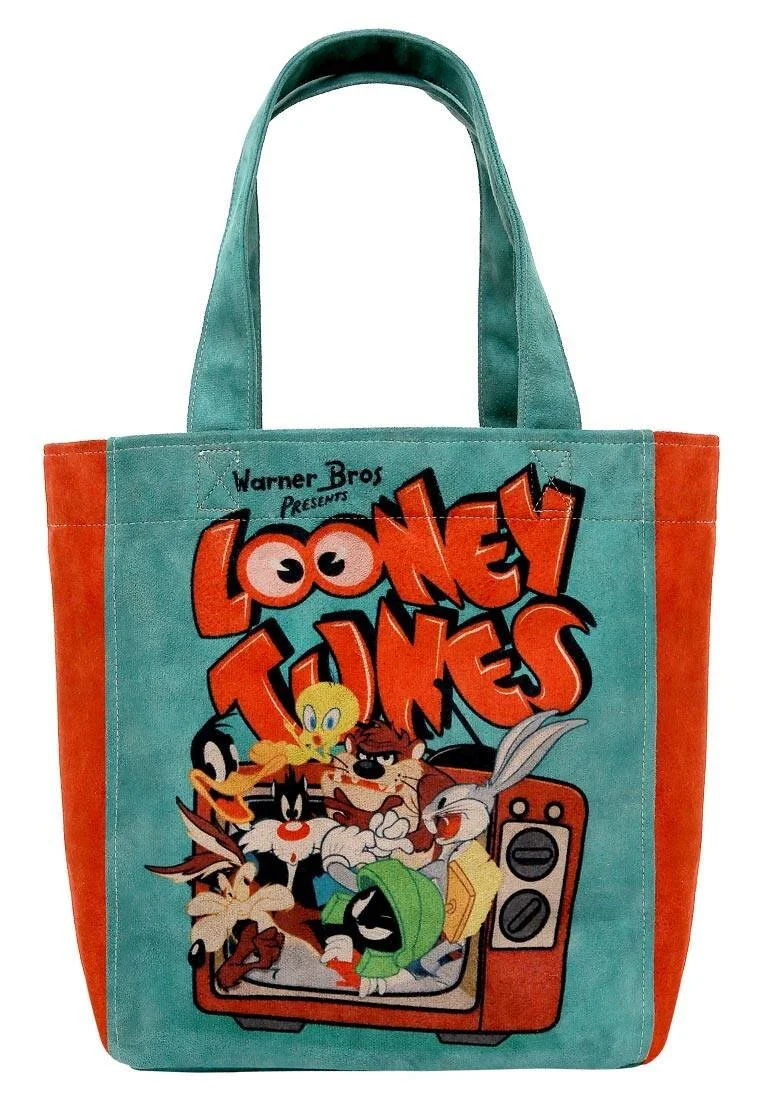 Dogo - Femme Vegan Multicolore Large Tote Bag - Warner Bros The Toon Parade Motif (1) Dogo - Femme Vegan Multicolore Large Tote Bag - Warner Bros The Toon Parade Motif (1)