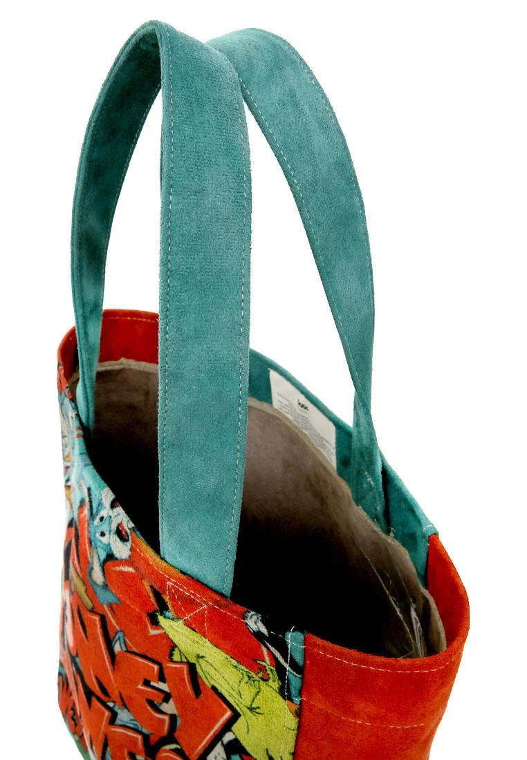 Femme Vegan Multicolore Large Tote Bag - Warner Bros The Toon Parade Motif Femme Vegan Multicolore Large Tote Bag - Warner Bros The Toon Parade Motif