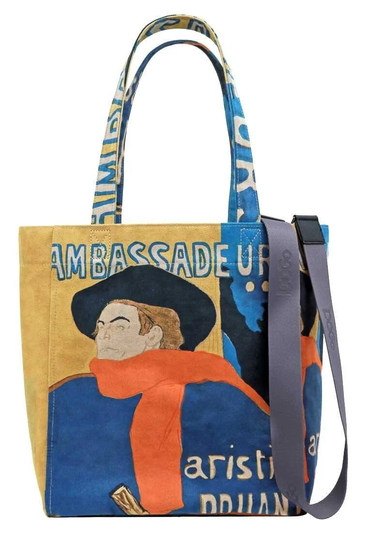 Femme Vegan Multicolore Large Tote Bag - Ambassadeurs Motif