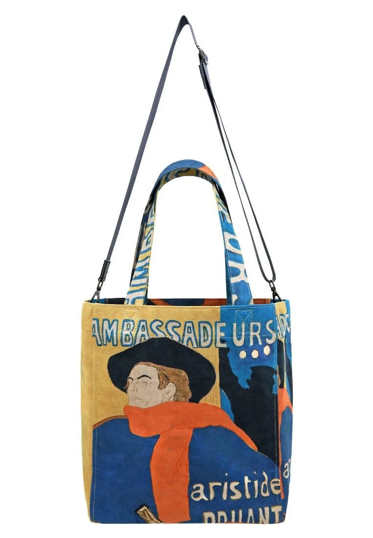 Femme Vegan Multicolore Large Tote Bag - Ambassadeurs Motif
