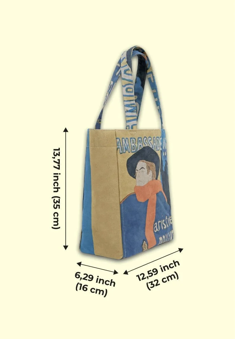 Femme Vegan Multicolore Large Tote Bag - Ambassadeurs Motif