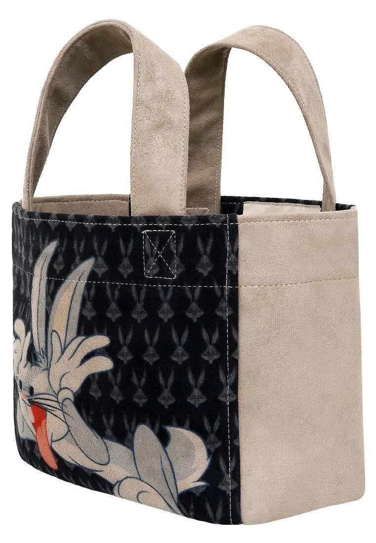 Femme Vegan Noir Medium Tote Bag - Warner Bros Bugs Bunny Playful Bugs Motif Femme Vegan Noir Medium Tote Bag - Warner Bros Bugs Bunny Playful Bugs Motif