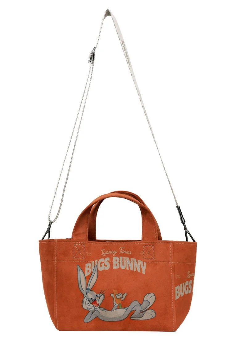 Dogo - Femme Vegan Orange Medium Tote Bag - Warner Bros Bugs Bunny Chill Bunny Motif (1) Dogo - Femme Vegan Orange Medium Tote Bag - Warner Bros Bugs Bunny Chill Bunny Motif (1)