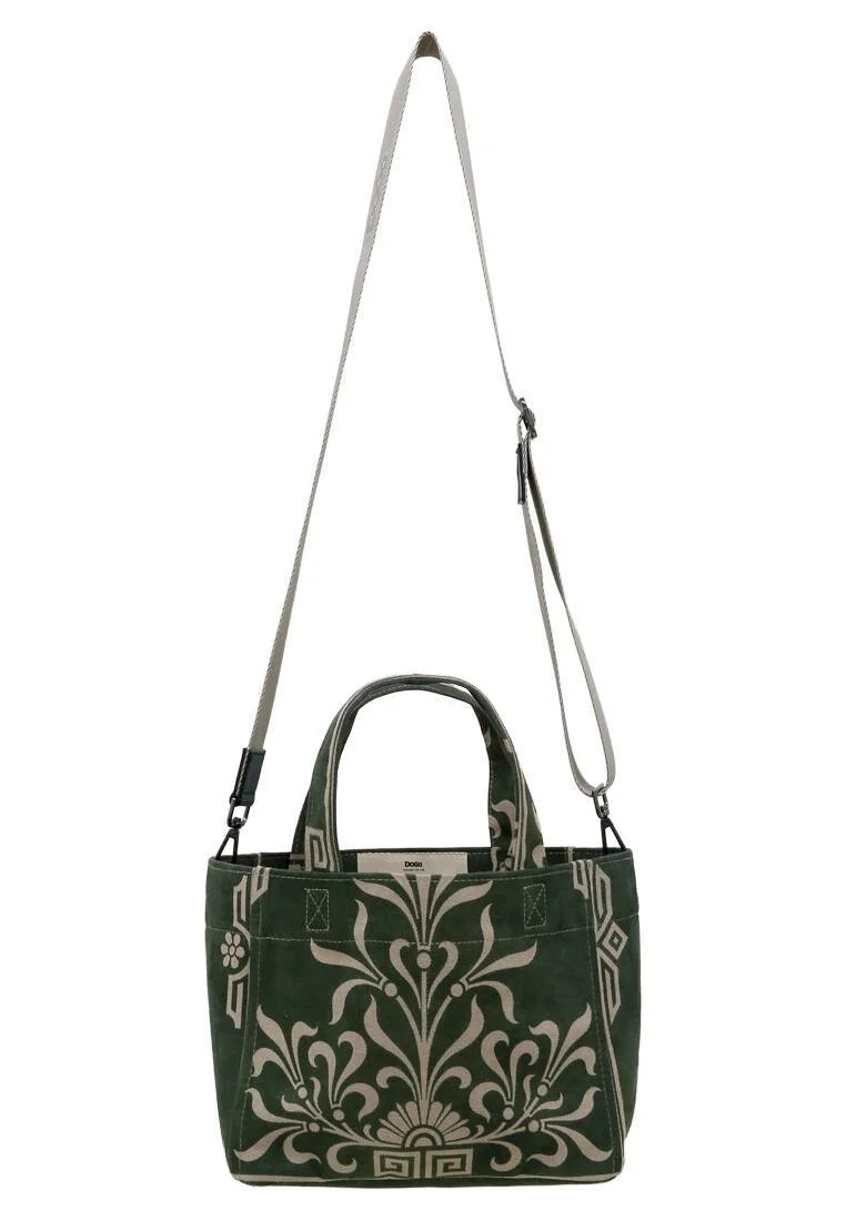 Femme Vegan Vert Medium Tote Bag - Antique Vert Motif