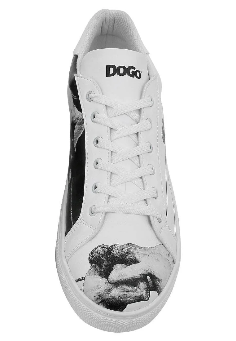 Homme Cuir Vegan Blanc Baskets - Champion Motif