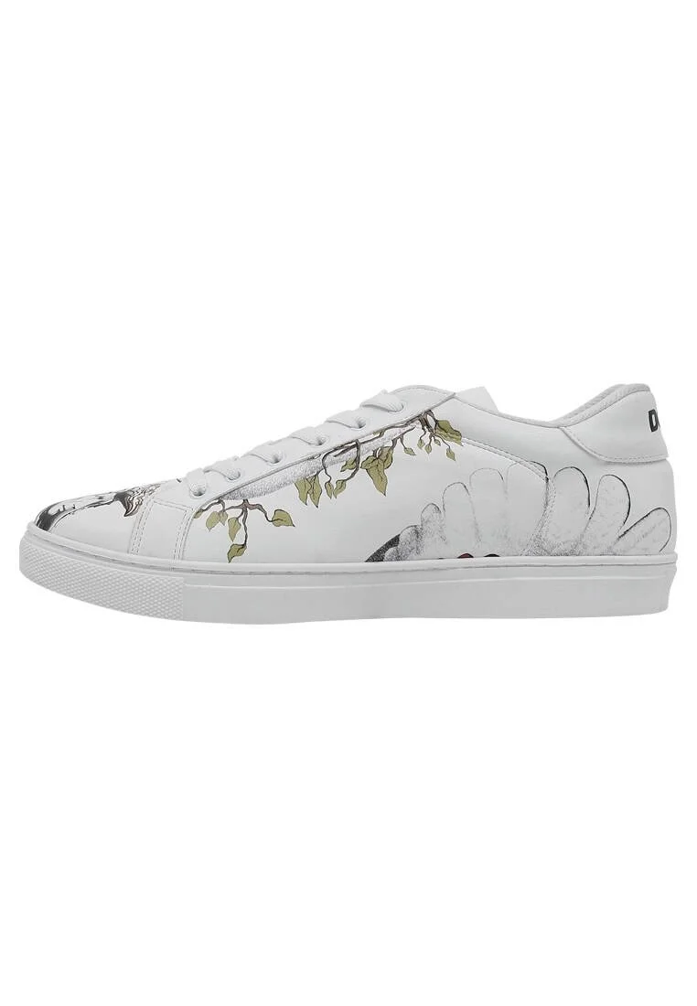Homme Cuir Vegan Blanc Baskets - Equal Motif