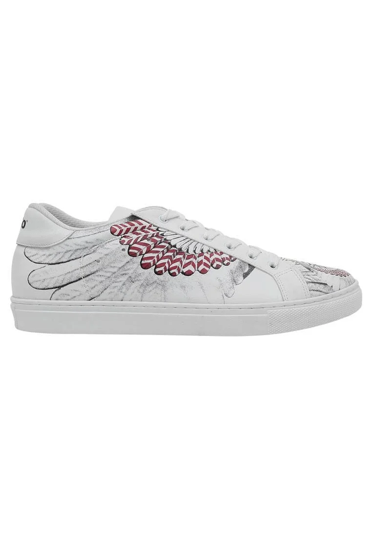 Homme Cuir Vegan Blanc Baskets - Equal Motif