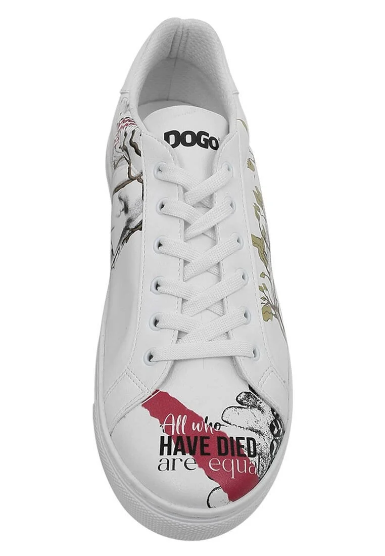 Homme Cuir Vegan Blanc Baskets - Equal Motif