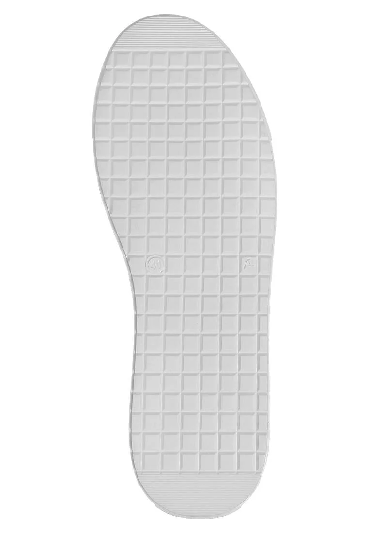 Homme Cuir Vegan Blanc Baskets - No Limits Motif