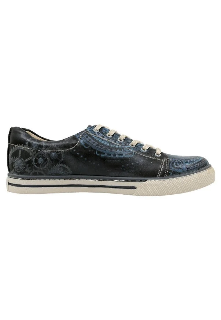 Homme Cuir Vegan Bleu foncé Baskets - Time's Up Deer Motif