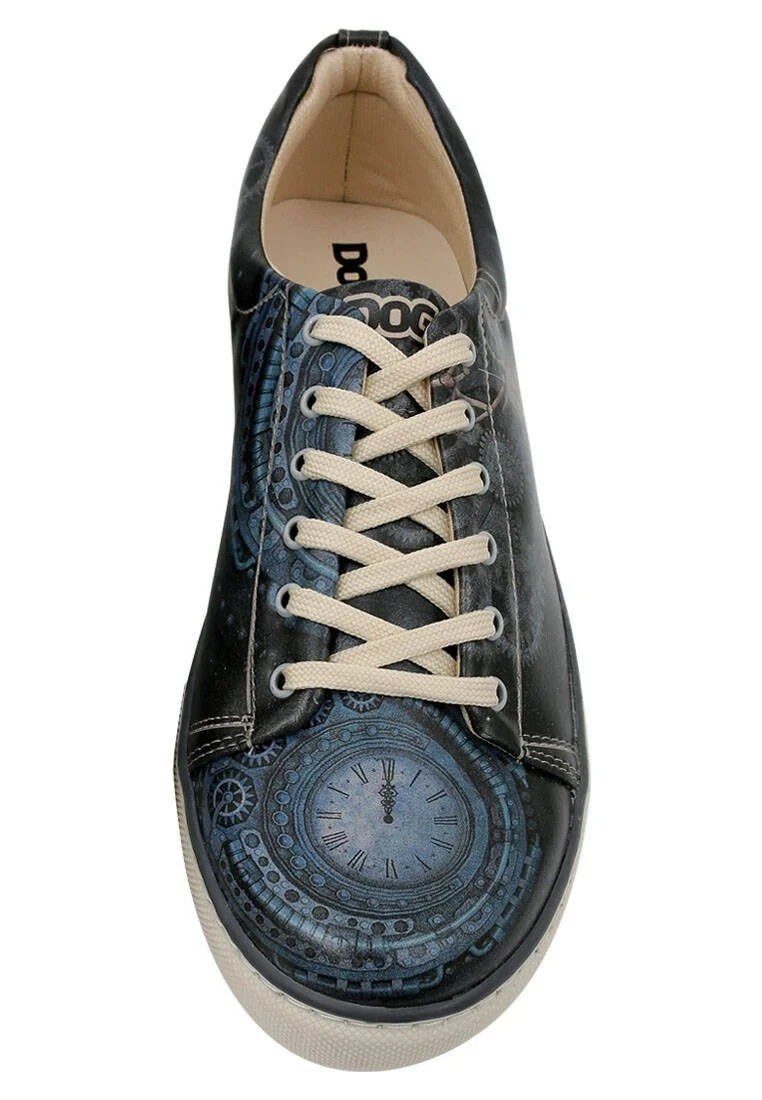 Homme Cuir Vegan Bleu foncé Baskets - Time's Up Deer Motif
