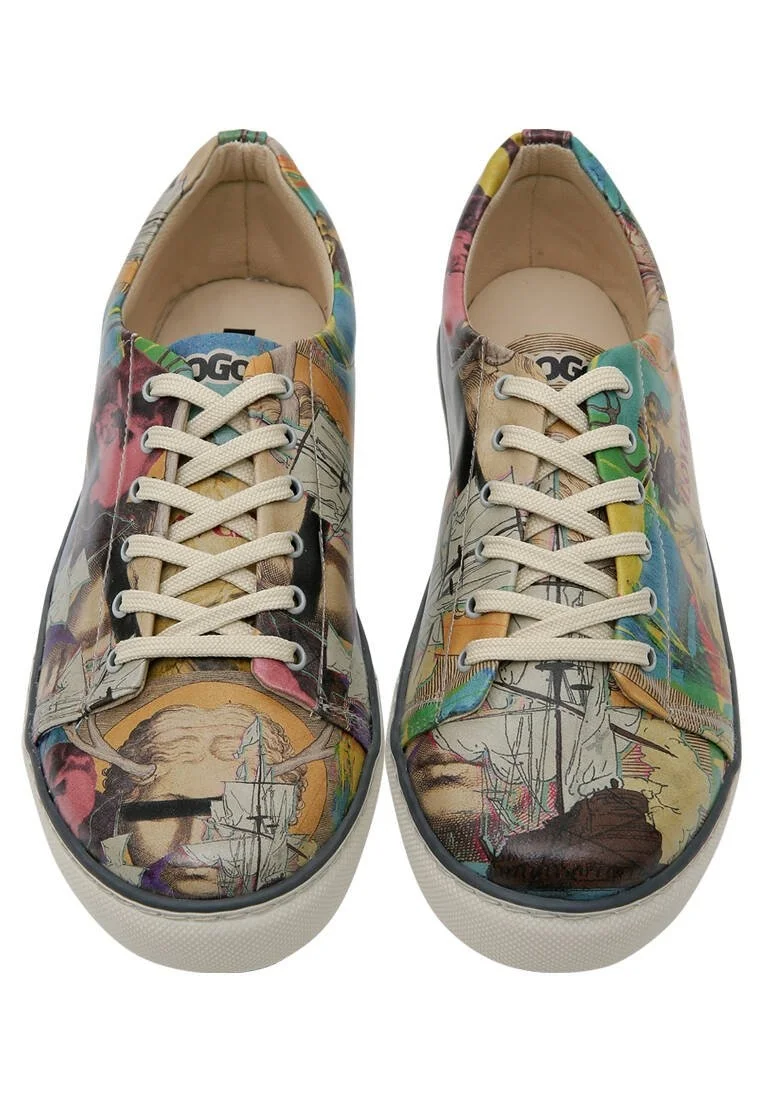 Homme Cuir Vegan Multicolore Baskets - Ancient Tales Motif
