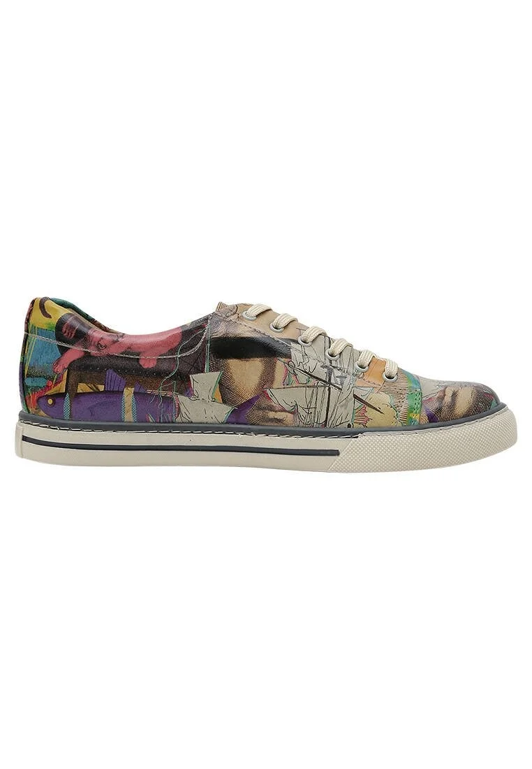 Homme Cuir Vegan Multicolore Baskets - Ancient Tales Motif