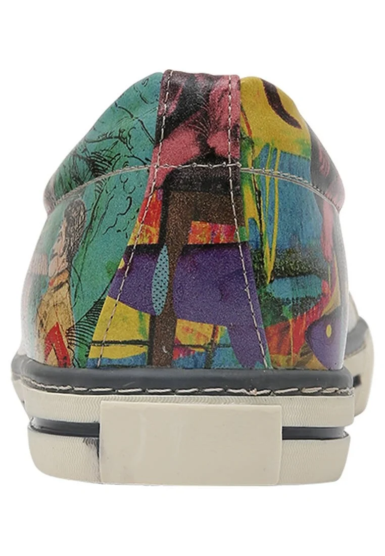 Homme Cuir Vegan Multicolore Baskets - Ancient Tales Motif
