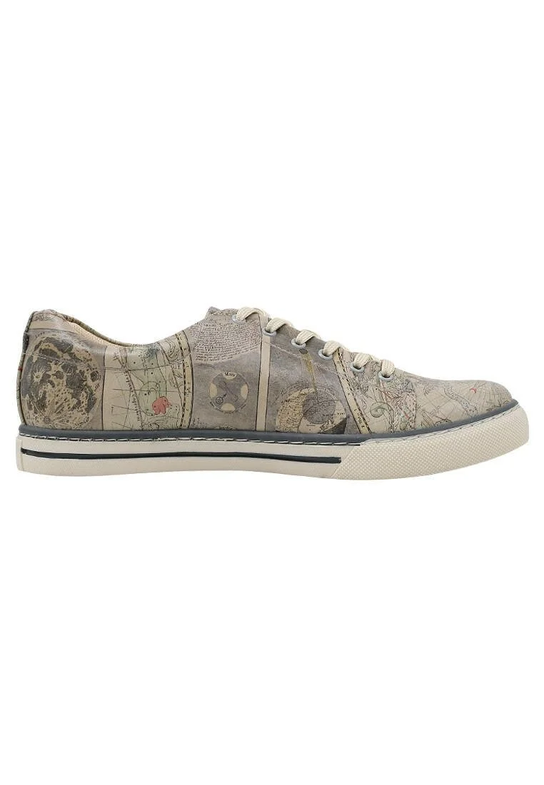 Homme Cuir Vegan Multicolore Baskets - Astronomy Map Motif