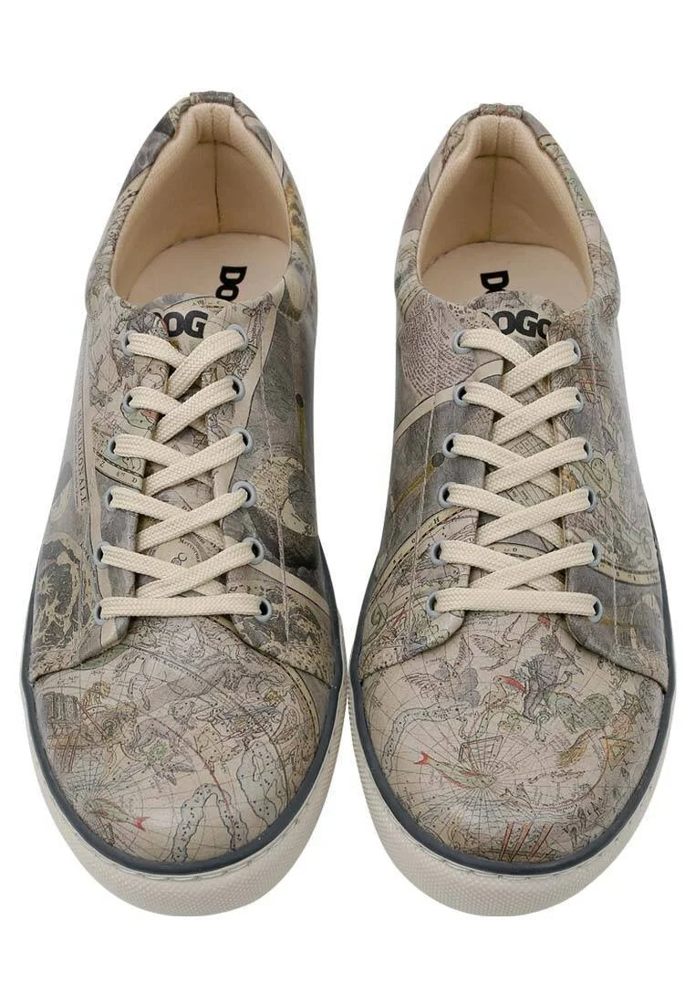 Homme Cuir Vegan Multicolore Baskets - Astronomy Map Motif