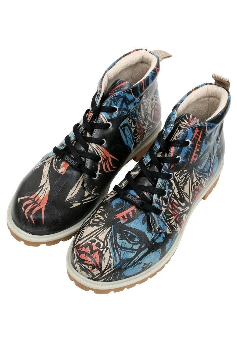 Homme Cuir Vegan Multicolore Bottines - Eternal Motif