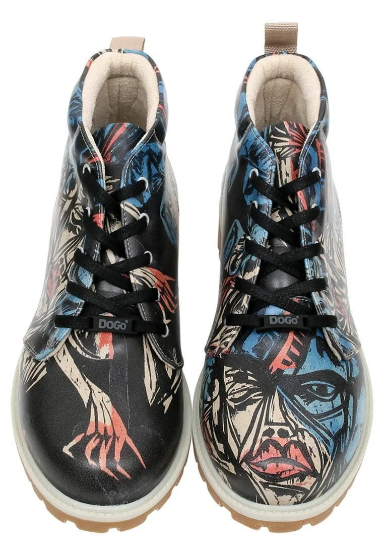 Homme Cuir Vegan Multicolore Bottines - Eternal Motif