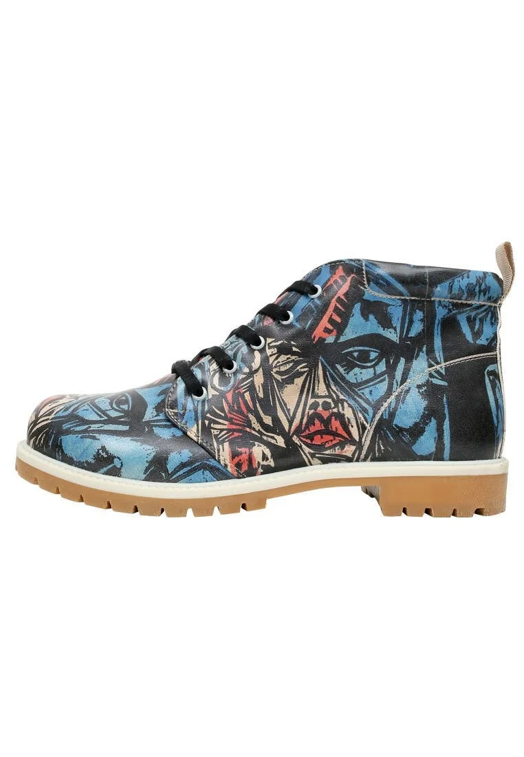 Homme Cuir Vegan Multicolore Bottines - Eternal Motif