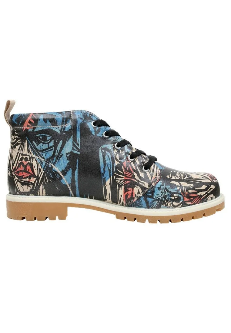 Homme Cuir Vegan Multicolore Bottines - Eternal Motif
