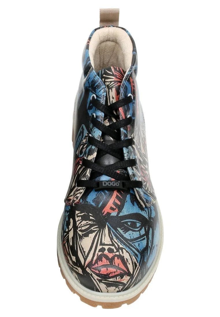 Homme Cuir Vegan Multicolore Bottines - Eternal Motif