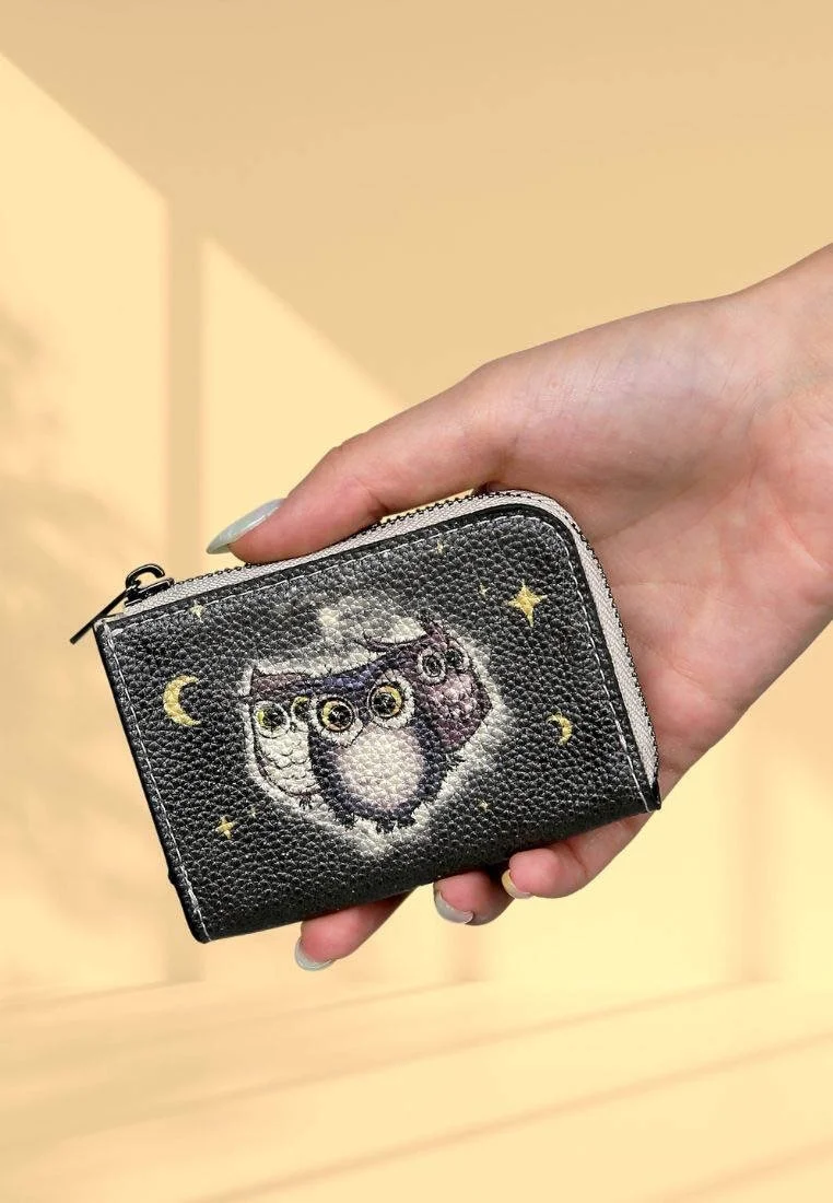 Kadın Lacivert Cüzdan - Owls Family Tasarım