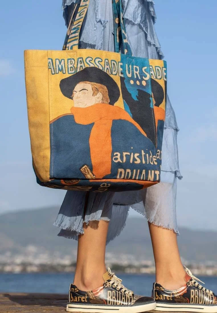 Kadın Vegan Çok Renkli Large Tote Bag - Ambassadeurs Tasarım