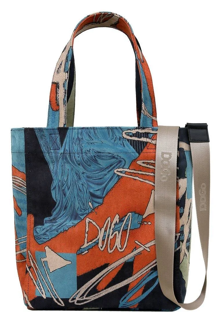 Kadın Vegan Çok Renkli Large Tote Bag - The Youth of Dogo Tasarım
