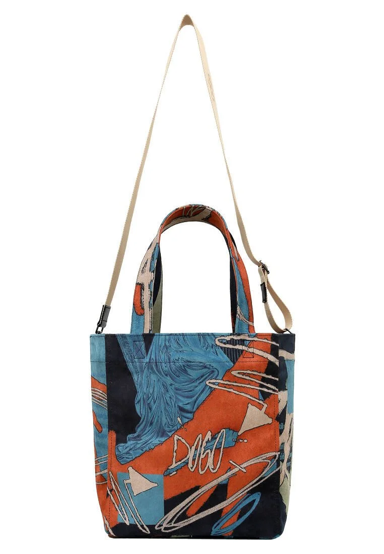 Kadın Vegan Çok Renkli Large Tote Bag - The Youth of Dogo Tasarım