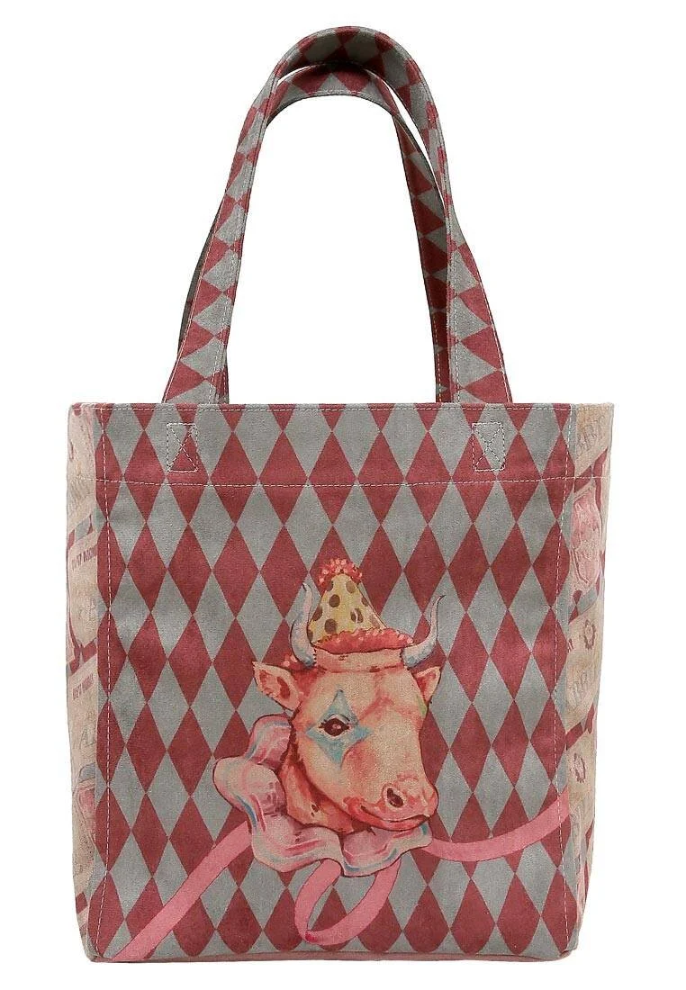 Kadın Vegan Çok Renkli Large Tote Bag - Abbie Tasarım