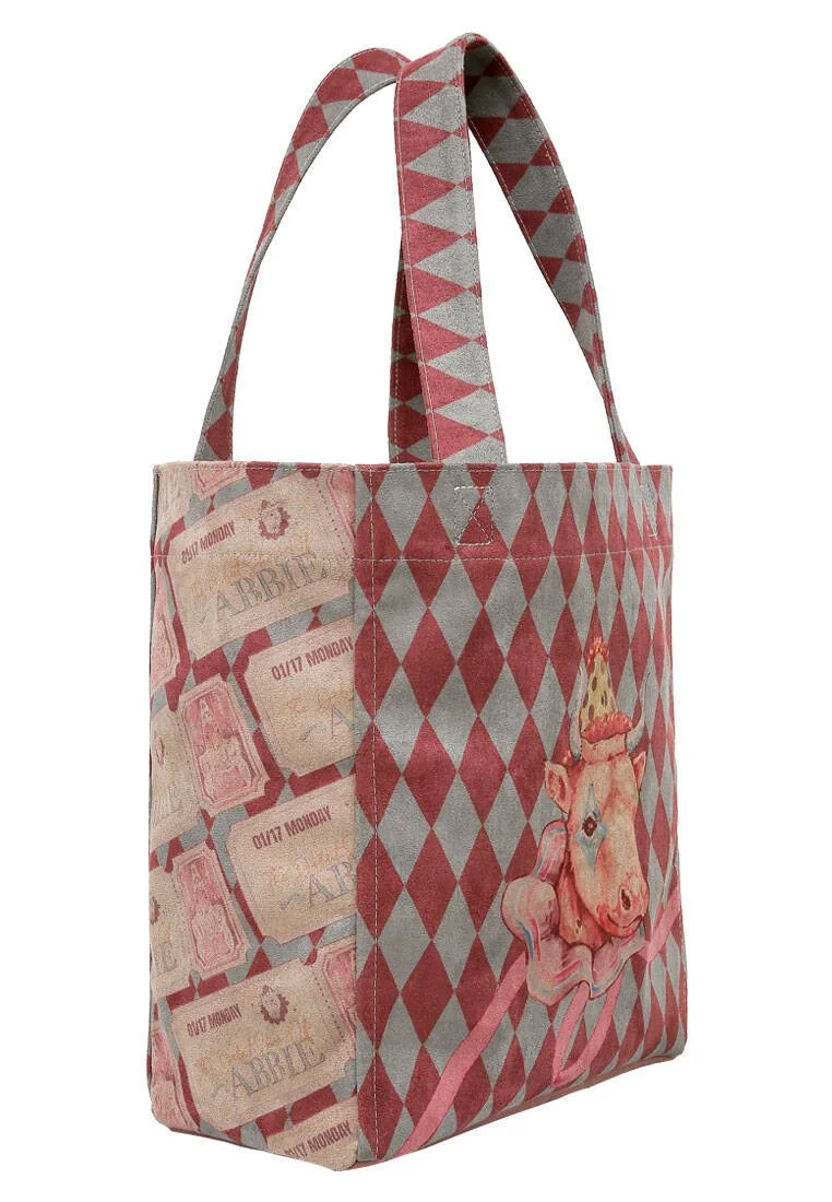 Kadın Vegan Çok Renkli Large Tote Bag - Abbie Tasarım