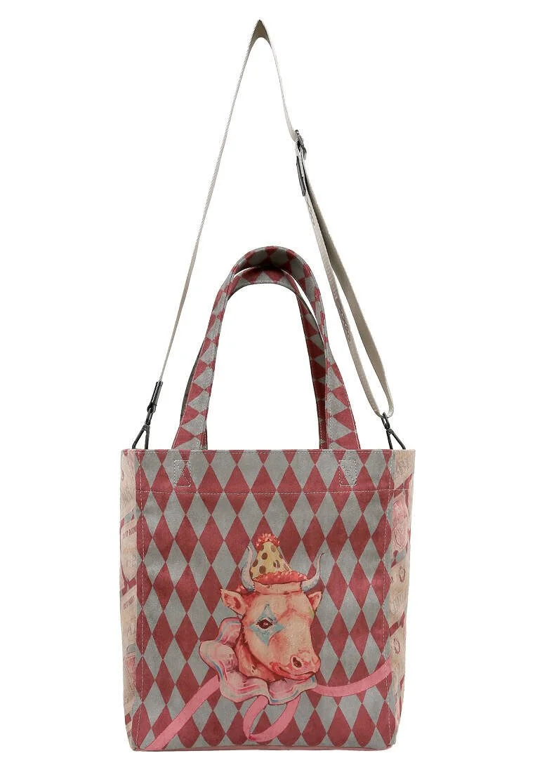 Kadın Vegan Çok Renkli Large Tote Bag - Abbie Tasarım