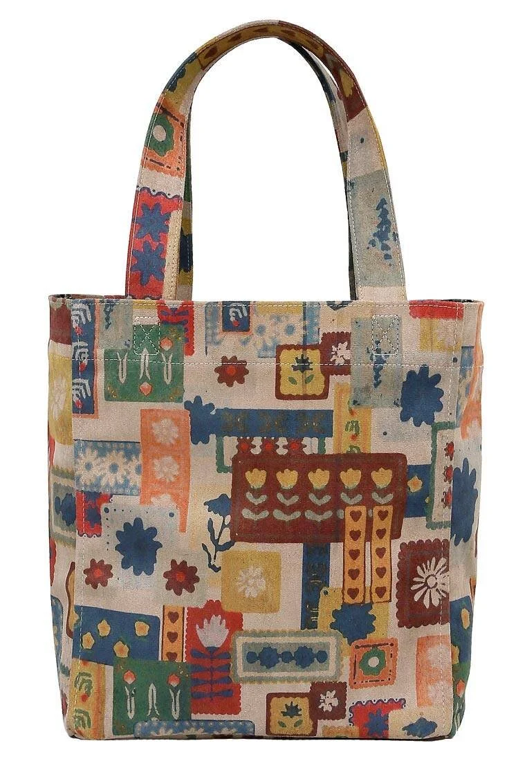 Kadın Vegan Çok Renkli Large Tote Bag - Anatolian Patterns Tasarım