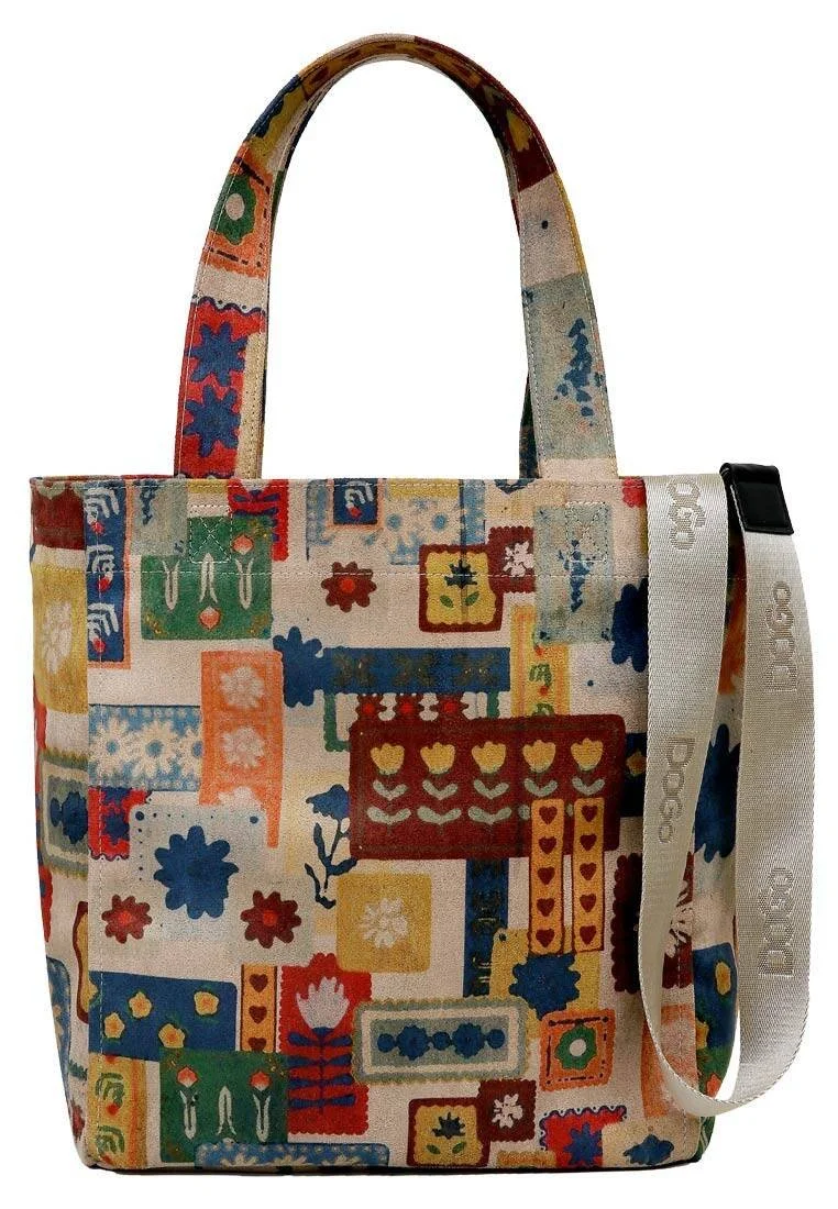 Dogo - Kadın Vegan Çok Renkli Large Tote Bag - Anatolian Patterns Tasarım Dogo - Kadın Vegan Çok Renkli Large Tote Bag - Anatolian Patterns Tasarım