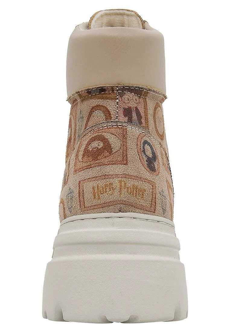Kadın Vegan Deri Bej Bot - Harry Potter Frames-of-Hogwarts Tasarım