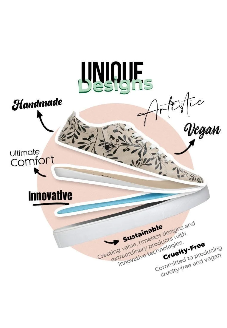 Kadın Vegan Deri Bej Sneakers - Best Buddies Tasarım
