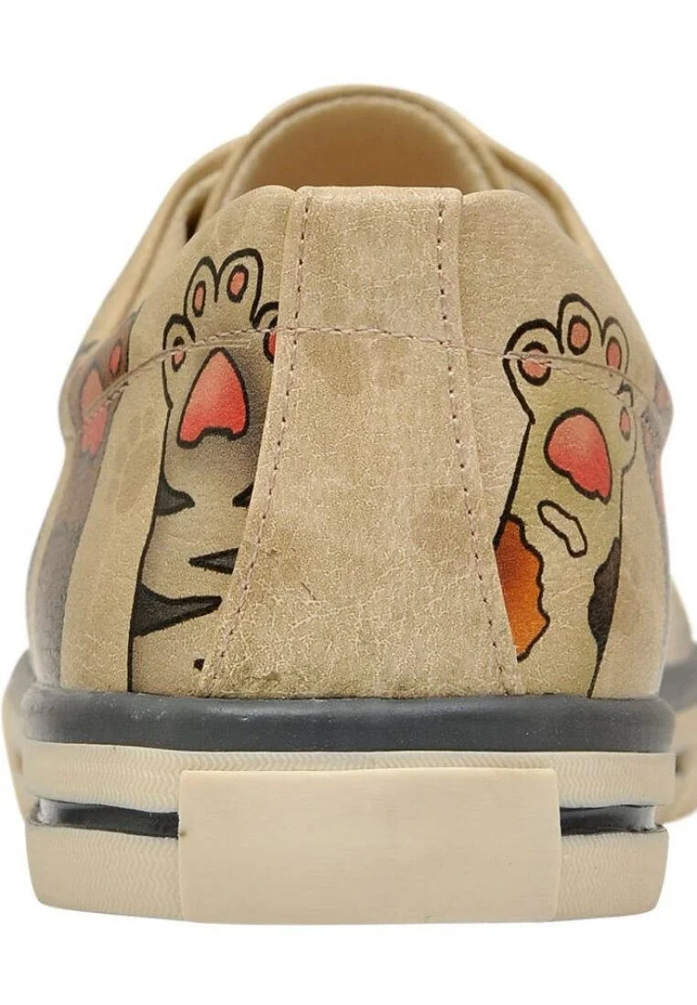 Kadın Vegan Deri Bej Sneakers - Yummy Tasarım